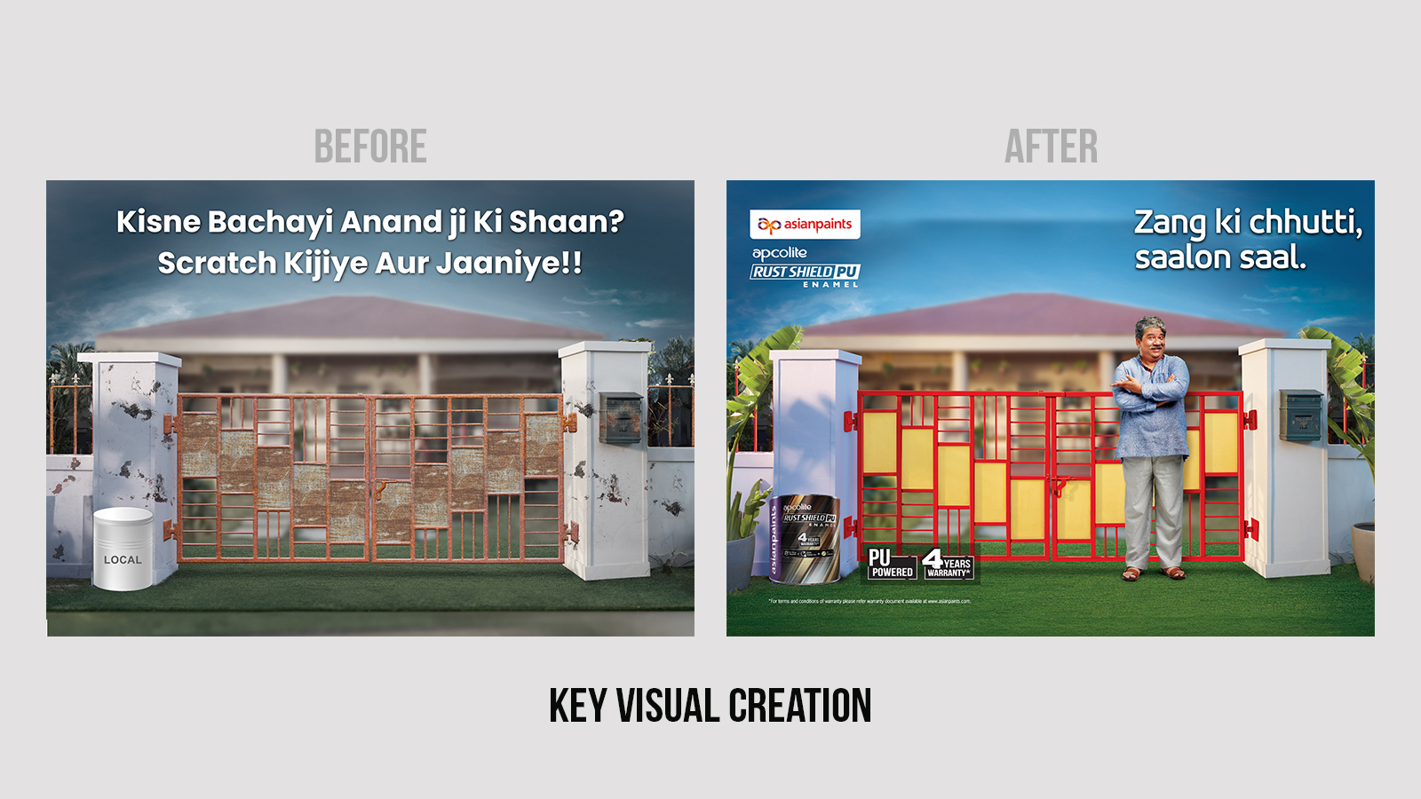 Asian Paints before and after key visual development
