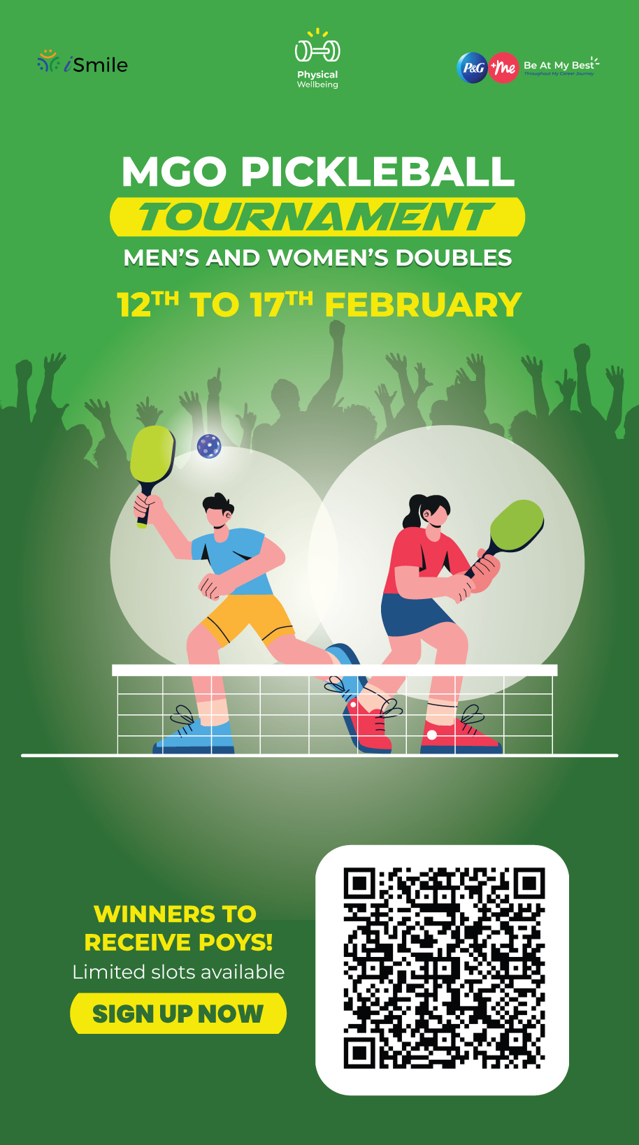 P&G Pickleball MGO tournament announcement mailer